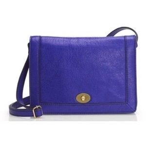 J. Crew Tillary Leather Crossbody Bag in Cobalt